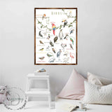 Nature Birds Wooden Wall Decor - Kids room decor - First day of school gift - ABC 123 Kids - Homeschool I Educational Poster - Art for kids - Alphabet - Classroom Decor - 310214