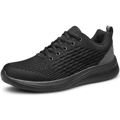 AMANSSE Mens Walking Shoes Non Slip Running Shoes Lightweight Tennis Shoes Breathable Workout Shoes Fashion Sneakers Zapatos de Hombre Black Size 10 - Lootquake