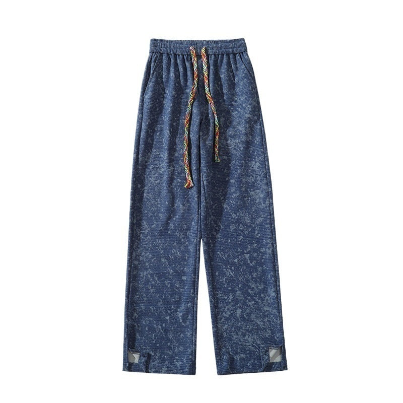 Straight Loose Pu Shuai Casual Long Pants - Lootquake
