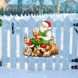 Merry Christmas Santa Door Decor By Susan Winget - Christmas Santa and Snowman Decoration