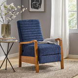 Recliner Chair, Club Recliner, Reclining Sofa, Upholsterd Armchair, Recliner Chair with Adjustable Stitching Backrest, Reading Chair for Living Room, Home Rest, Navy Blue