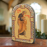 Icono religioso cristiano sagrado de San Pedro de madera bañado en oro - Decoración inspiradora - 86042