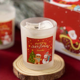 Coffret cadeau de bougies parfumées de Noël - 65 ml x 6 pièces, parfums rose, vanille, lavande et jasmin - Parfait pour la décoration des fêtes, les réunions de famille, les accessoires photo et les cadeaux de grand-mère