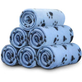 6 pack Cozy 24x28 Inch Paw Print Blanket for Dogs and Cats - Soft and Warm Bed Cover for Ultimate Comfort Christmas Gift