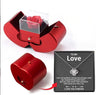 Fashion Jewelry Box Red Apple Christmas Gift Necklace Eternal Rose For Girl Mother's Day Valentine's Day Gifts With Artificial Flower Rose Flower Jewelry Box - Lootquake