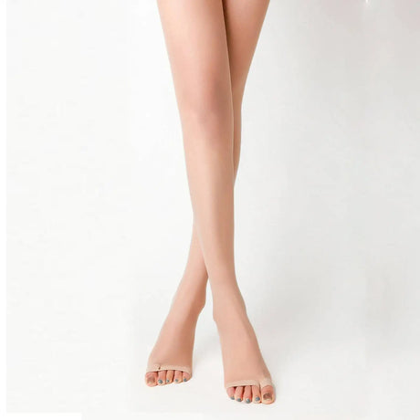 3 Pairs Womens 20D Ultra Toeless Sheer Tights Open Toe Control Top Pantyhose - Lootquake