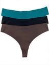 Panties Set Women Seamless Panties Sexy Low-Waist G-String Thong Ice Silk Underwear Hollow Out T-Back Solid Bandage Female Lingerie - Lootquake