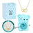 Engraved Double Heart Necklace Simple Rose Gift Set - Lootquake
