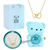 Engraved Double Heart Necklace Simple Rose Gift Set - Lootquake