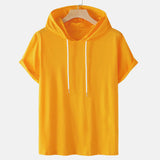 Plus Size Men's Hooded T-Shirts with Drawstring (Summer) - Lootquake