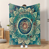 Manta de mandala bohemia suave y lujosa: visualmente impactante y acogedora: ¡regalo ideal para niños, niñas y adultos en cumpleaños, días festivos y celebraciones de Ramadán!