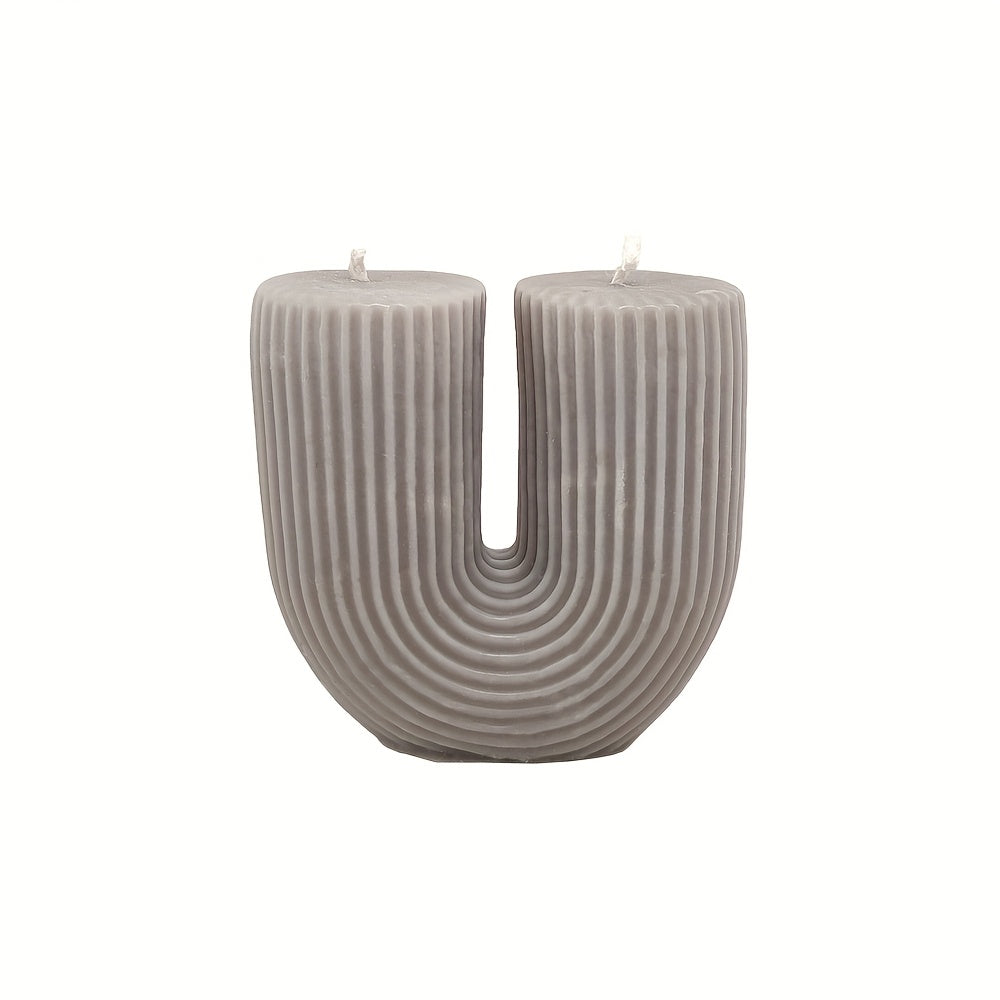 1pc 200g U-shaped Aesthetic scented candle for holiday birthday gift or home decor