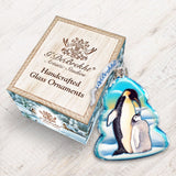 Penguin Family Mercury Glass Ornament by G. DeBrekht - Wildlife Holiday Decor - 771012