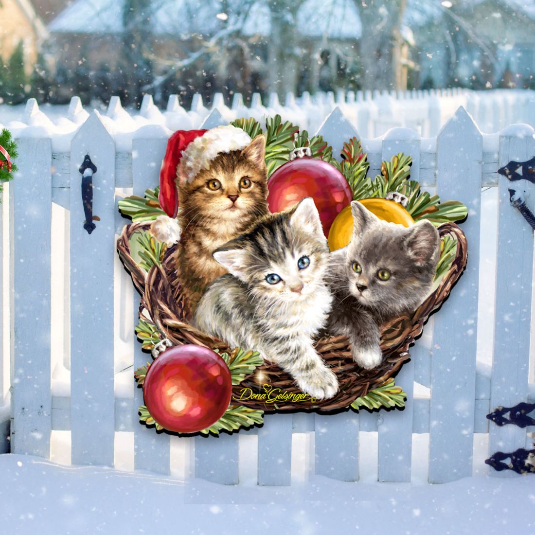 Christmas Wreath Holiday Door Decor by D. Gelsinger - Christmas Decor - 8461027-1H-1607