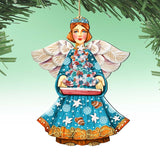 Christmas Tree Boat Guardian Wooden Ornaments by G. DeBrekht - Coastal Holiday Decor - 8152724-3