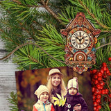 Miniature clock Decorative Wooden Clip-on Ornaments Set of 3 by G. Debrekht - Christmas Decor - 8091020C-S3