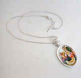 Collar de nácar bañado en plata de la Sagrada Familia - 43020