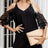 Ladies' V-neck Fashionable Loose Off Shoulder Half Sleeved One Shoulder Crochet Lace Hollow Out Casual Mini Dress - Lootquake