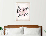 Love You More - Bedroom Wall Art - Valentines Gift - Contemporary Decor - Gift for Her - Anniversary Gift - Wall Decor - 310336