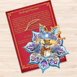 Adornos de madera con copos de nieve morados de G. Debrekht - Decoración navideña de Papá Noel - 8688426