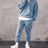 Casual Stand Collar Thickened Long-sleeved T-shirt Loose-fitting  Pullover Men's Suit - Lootquake
