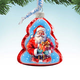 Santa's Gift Mercury Glass Ornaments by G. Debrekht - Christmas Santa Snowman Decor - 776013