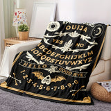 1pc Ouija Spirit Board Design Throw Blanket, Polyester Digital Print, Charming Style, Perfect Birthday Gift, Cozy Nap Blanket