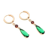 Howls Earrings 18K Gold Earrings Huggie Hoop Earrings Jewelry Green Drop Dangle Earrings Cosplay Anime Gift for Women Men - Lootquake