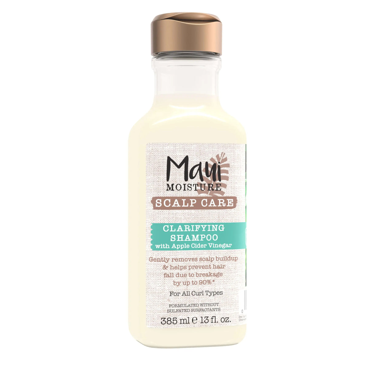Maui Moisture Scalp Care Clarifying Shampoo Apple Cider Vinegar Curly Hair Shampoo Moisturizes & Removes Scalp Build-Up Sulfate-Free Surfactants 13 fl. oz