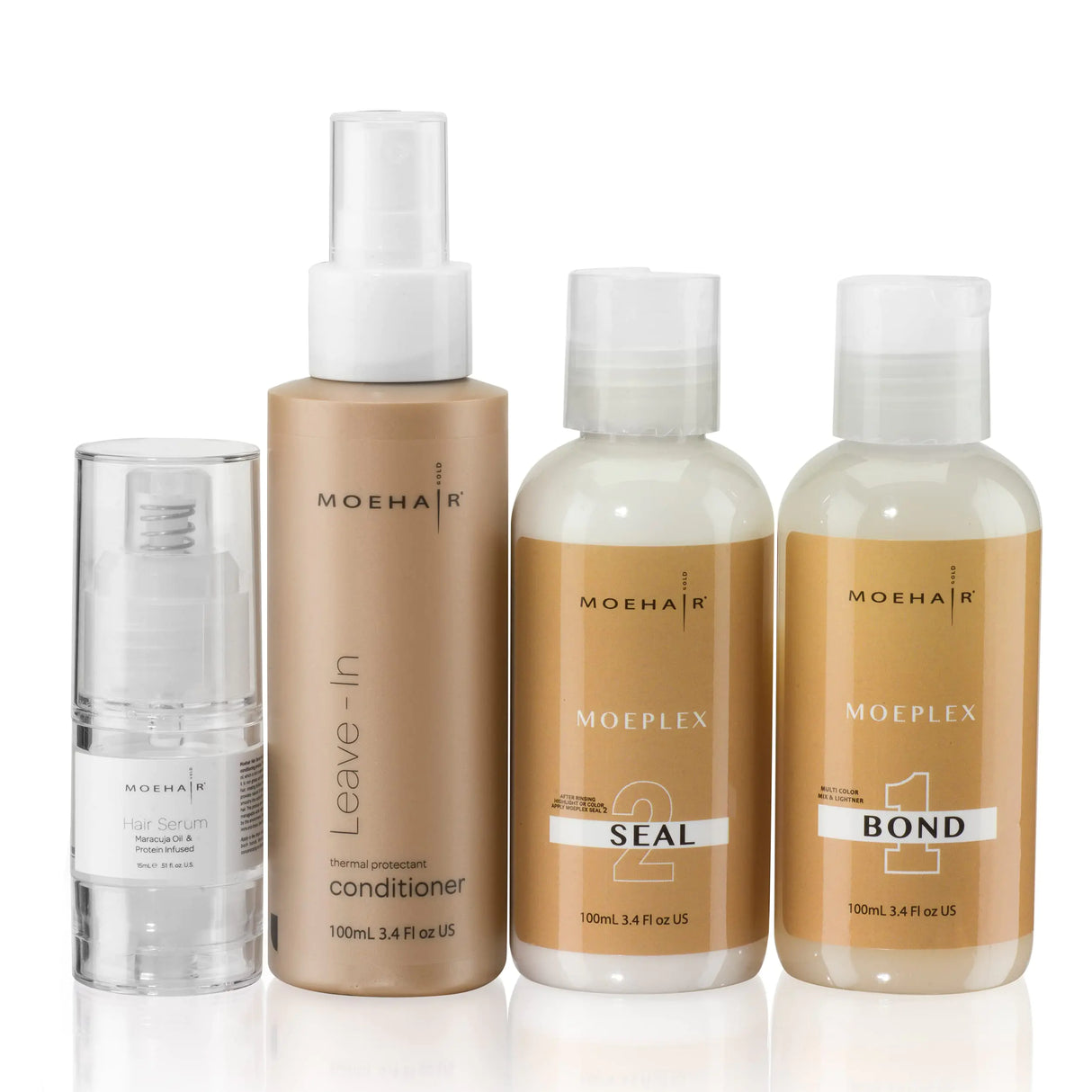 MOEHAIR Hair Care Travel Kit - Bond Treatment Seal Serum Leave-In Conditioner | Hair Lightening and Coloring Treatment
