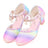 Longitudinalhorse Princess Shoes Girls Heels Princess Dress up Shoes Little Girl Dress Shoes Cinderella Shoes for Girls Iridescent - Lootquake
