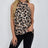 Ladies' Fashionable Casual Home Leopard Print Hanging Neck Sexy Camisole Vest - Lootquake