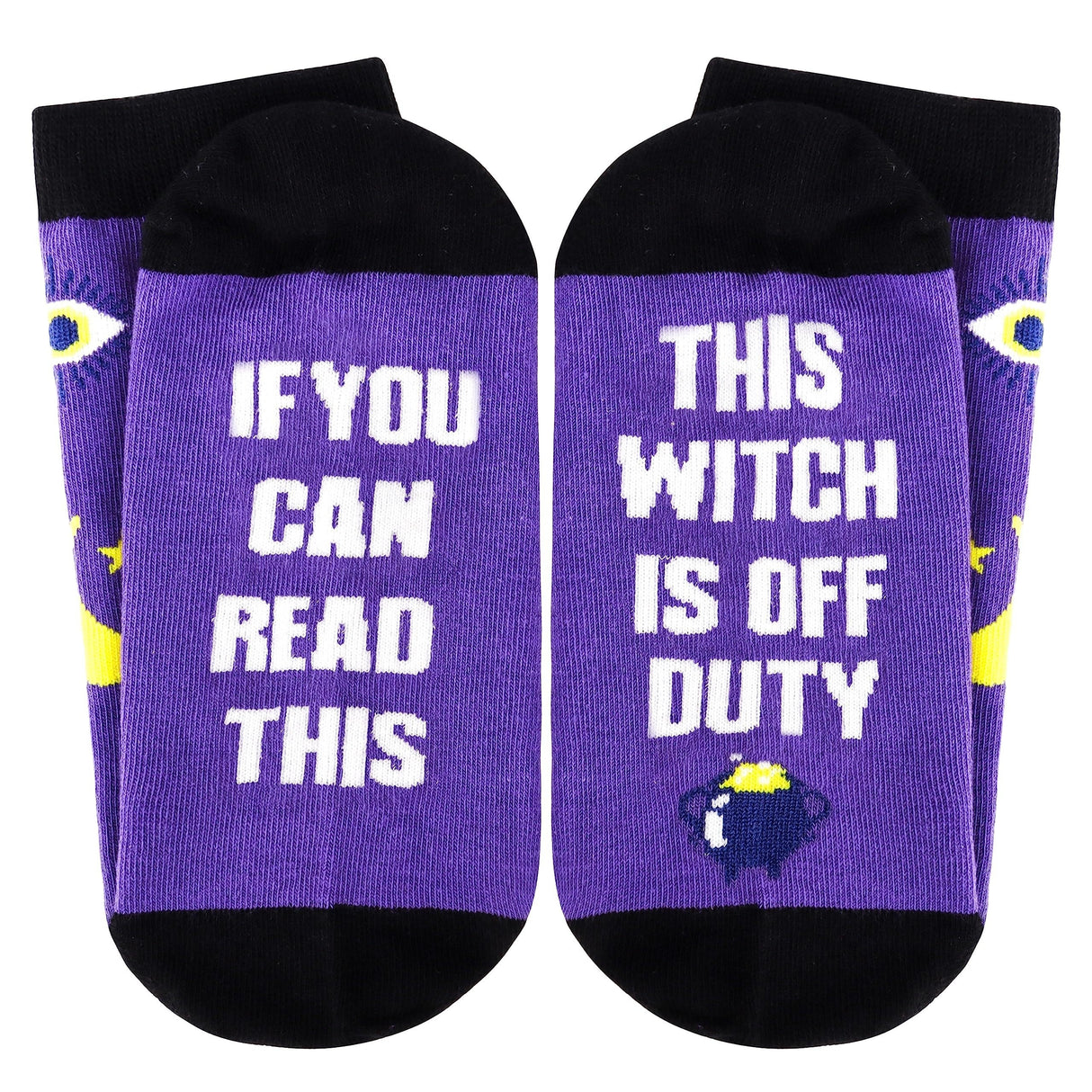 1 par de calcetines de bruja para mujer, cómodos y a la moda, regalos de bruja para Halloween, regalos de cumpleaños para hermana y esposa.