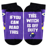 1 par de calcetines de bruja para mujer, cómodos y a la moda, regalos de bruja para Halloween, regalos de cumpleaños para hermana y esposa.