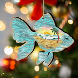 Fish Wooden Ornaments by G. DeBrekht - Coastal Holiday Decor - 8198534