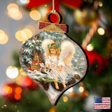 Adornos de madera de ángel cardenal - Adorno para árbol de Gelsinger - Decoración navideña - 8031120-0718