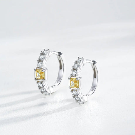 S925 Sterling Silver With Shiny Diamond Earrings Cold High Sense Ear Ring - Lootquake