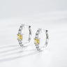 S925 Sterling Silver With Shiny Diamond Earrings Cold High Sense Ear Ring - Lootquake