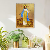 Jesus Wooden Gold Plated Religious Christian Sacred Icon - Inspirational Icon Decor - 85051