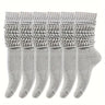 6 Pairs Solid Knitted Socks, Simple & Comfy Slouchy Socks, Women's Stockings & Hosiery
