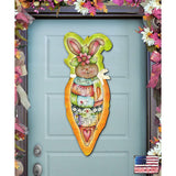 Carrot Bunny Easter Door Decor by Jamie Mills-Price - Easter Spring Decor - 8457609H
