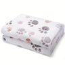 Couverture douillette pour animaux de compagnie avec motif empreinte de patte - Tapis en polaire douce pour chien et chat, housse de coussin chaude pour le confort et les câlins du chiot
