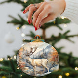 Elk in Alaskan Heights Wooden Ornaments by G.Debrekht - Wildlife Holiday Decor - 870056