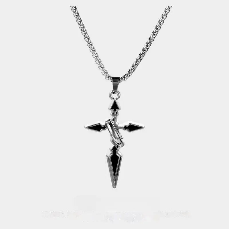 Minimalist Hip Hop Ring Cross Necklace - Lootquake