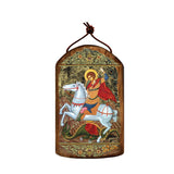 Adorno de icono sagrado ortodoxo religioso de San Jorge - Decoración inspiradora - 87013