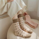 4 pares de calcetines gruesos, cálidos y cómodos, de rizo, de tubo medio, para mujer.