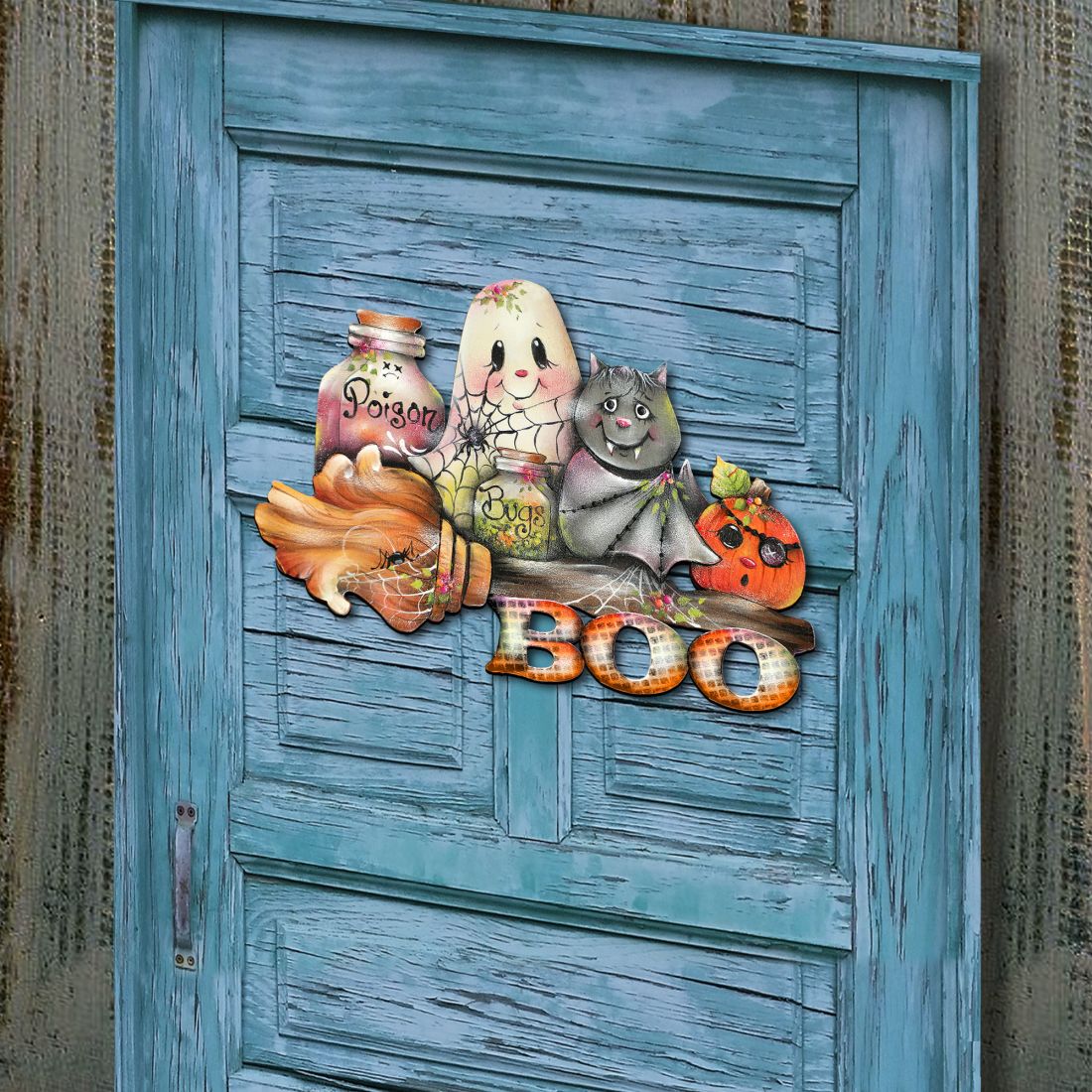 Brunhilda's Broom! Halloween Door Decor by Jamie Mills-Price - Thanksgiving Halloween Decor - 8457411H