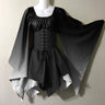 Fairy Trumpet Sleeve Gradient Handkerchief Dress