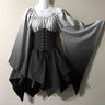 Fairy Trumpet Sleeve Gradient Handkerchief Dress