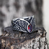 Fallen Angel Wing Demon Eye Stainless Steel Ring